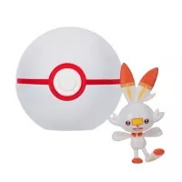 Pokémon hračka Clip and Go - Scorbunny a Premier Ball