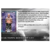 Sběratelské karty MMA 2026 Topps Midnight UFC Hobby box obsah
