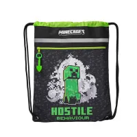 Minecraft pytel na tělocvik nebo přezůvky s kapsou