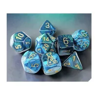 TCG kostky Gemini Green-Teal Gold 7-Die Set