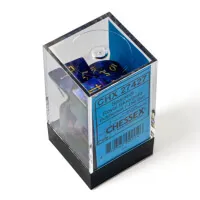 Sada kostek RPG Chessex Scarab Royal Blue/gold Polyhedral 7-Dice Set