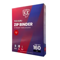 Album na karty TCG Guru 160 Zip Binder 4-Pocket Xenon Red