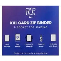 Album na velké karty TCG Guru XXL Card Zip Binder Xenon Black