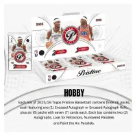 Karty NBA 2025 2026 Topps Pristine Basketball Hobby Box obsah