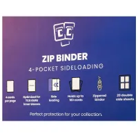 Album na karty TCG Guru Zip Binder 4-Pocket Xenon Turquoise