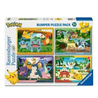 Dětské puzzle Pokémon Ravensburger (Bumper Puzzle Pack) - 4x100 dílků