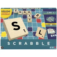 Scrabble v češtině (2 hry v 1) - dřevěná edice