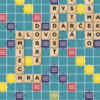 Scrabble ve slovenštině (2 hry v 1) - dřevěná edice